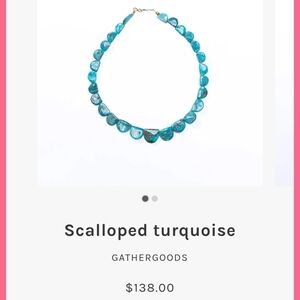 Gather Goods Scalloped Turquoise Necklace